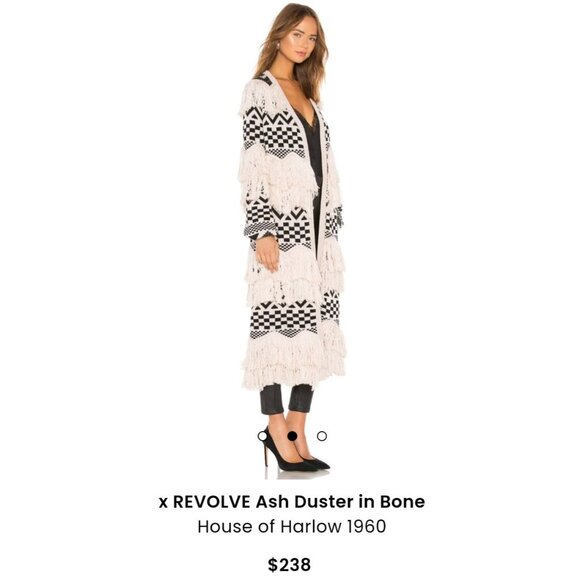 House Of Harlow Jackets & Blazers - x Revolve Ash Duster House Of Harlow 1960 x Revolve Fringed Knit Cardigan XXS